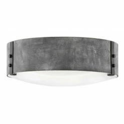 Deals 😉 Hinkley Lighting Hinkley Sawyer 3-Light Outdoor Flush Mount In Aged Zinc ✨