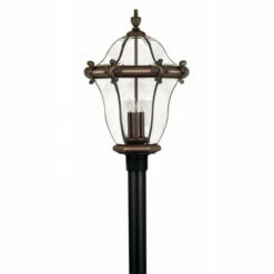 Cheapest 👍 Hinkley Lighting Hinkley San Clemente 3-Light Outdoor Post Mount In Copper Bronze 🧨