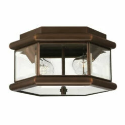Discount 🛒 Hinkley Lighting Hinkley Clifton Park 2-Light Outdoor Flush Mount In Copper Bronze 😀