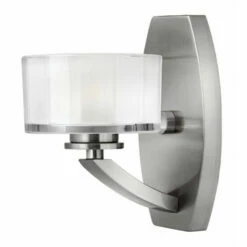 Budget ❤️ Hinkley Lighting Hinkley Meridian 1-Light Sconce In Brushed Nickel ✨