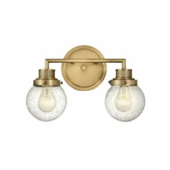 Flash Sale 🥰 Hinkley Lighting Hinkley Poppy 2-Light Vanity In Heritage Brass - Small 🌟