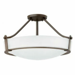 Best Pirce 🔥 Hinkley Lighting Hinkley Hathaway 4-Light Semi-Flush Mount In Olde Bronze With Etched White 🌟