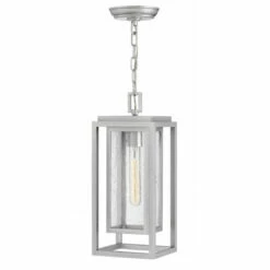 Best reviews of 🔥 Hinkley Lighting Hinkley Republic 1-Light Outdoor Pendant In Satin Nickel 👏