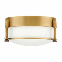 New ✔️ Hinkley Lighting Hinkley Colbin LED Flush Mount In Heritage Brass ✔️
