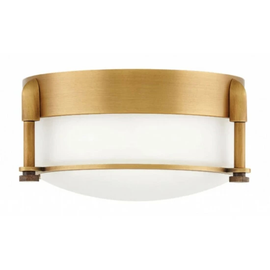 New ✔️ Hinkley Lighting Hinkley Colbin LED Flush Mount In Heritage Brass ✔️ 1 New ✔️ Hinkley Lighting Hinkley Colbin LED Flush Mount In Heritage Brass ✔️