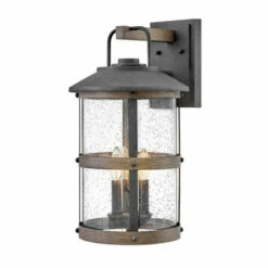 Cheap 🎉 Hinkley Lighting Hinkley Lakehouse 3-Light Outdoor Wall Mount Lantern In Aged Zinc 🛒