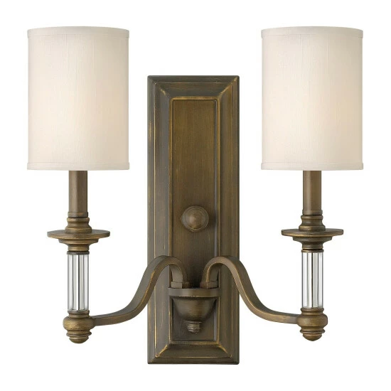 Best deal 🥰 Hinkley Lighting Hinkley Sussex 2-Light Sconce In English Bronze 👍 2 Best deal 🥰 Hinkley Lighting Hinkley Sussex 2-Light Sconce In English Bronze 👍 - Image 2