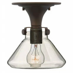 New 🧨 Hinkley Lighting Hinkley Congress 1-Light Flush Mount In Oil Rubbed Bronze 🥰