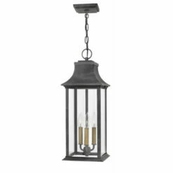 Brand new ✔️ Hinkley Lighting Hinkley Adair 3-Light Outdoor Pendant In Aged Zinc 🎁