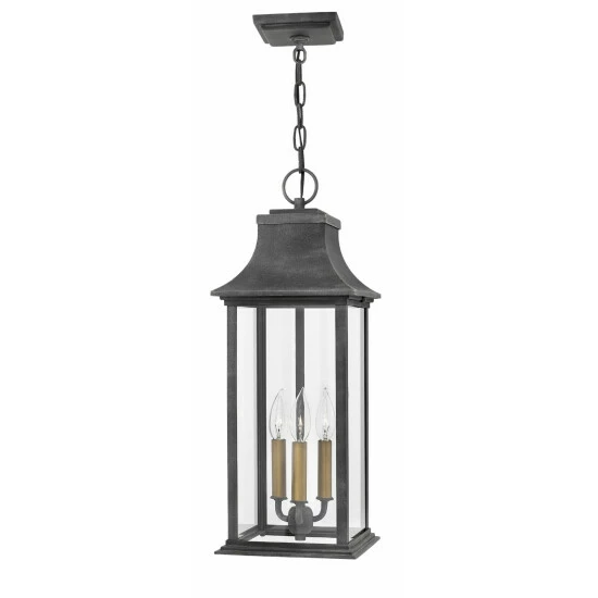 Brand new โ๏ธ Hinkley Lighting Hinkley Adair 3-Light Outdoor Pendant In Aged Zinc ๐ 1 Brand new โ๏ธ Hinkley Lighting Hinkley Adair 3-Light Outdoor Pendant In Aged Zinc ๐