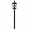 New 🧨 Hinkley Lighting Hinkley Freeport 1-Light Outdoor Post Mount In Black 🧨