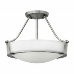 Buy 🌟 Hinkley Lighting Hinkley Hathaway 3-Light Semi-Flush Mount In Antique Nickel 😀
