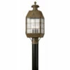 Budget 😉 Hinkley Lighting Hinkley Nantucket 3-Light Outdoor Post Mount In Aged Brass 🔔