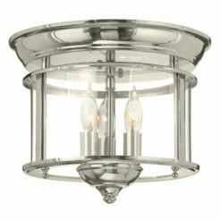 Wholesale 🎉 Hinkley Lighting Hinkley Gentry 3-Light Flush Mount In Polished Nickel 😍