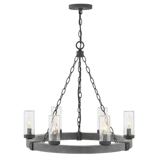 Discount ✨ Hinkley Lighting Hinkley Sawyer 6-Light Outdoor Chandelier In Aged Zinc ❤️ 1 Discount ✨ Hinkley Lighting Hinkley Sawyer 6-Light Outdoor Chandelier In Aged Zinc ❤️