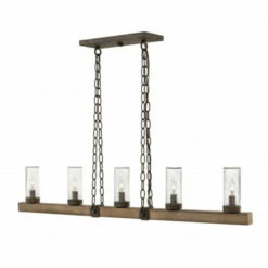 Brand new 🔥 Hinkley Lighting Hinkley Sawyer 5-Light Outdoor Linear Chandelier In Sequoia 🎁