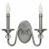 Best deal 🧨 Hinkley Lighting Hinkley Eleanor 2-Light Sconce In Polished Antique Nickel 👏