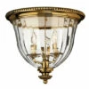 Buy 🧨 Hinkley Lighting Hinkley Cambridge 3-Light Flush Mount In Burnished Brass ⌛