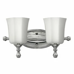 New 🔔 Hinkley Lighting Hinkley Shelly 2-Light Vanity Light In Chrome ⭐