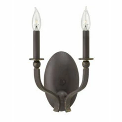 New 🧨 Hinkley Lighting Hinkley Rutherford 2-Light Sconce In Oil Rubbed Bronze 😉