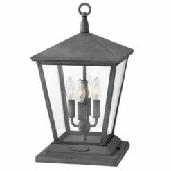 Wholesale 👏 Hinkley Lighting Hinkley Trellis 4-Light Outdoor Post Mount In Aged Zinc ✔️