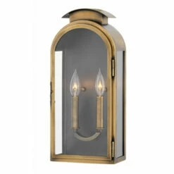 Discount 🛒 Hinkley Lighting Hinkley Rowley 2-Light Outdoor Wall Mount In Light Antique Brass 🎉
