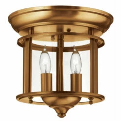 Best deal 🛒 Hinkley Lighting Hinkley Gentry 2-Light Flush Mount In Heirloom Brass 🛒