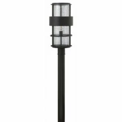 Best Pirce 😍 Hinkley Lighting Hinkley Saturn 1-Light Outdoor Post Mount In Satin Black 🧨