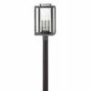 Best Pirce ⭐ Hinkley Lighting Hinkley Sutcliffe 3-Light Outdoor Post Mount In Aged Zinc 🧨