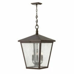 New ✔️ Hinkley Lighting Hinkley Trellis 4-Light Outdoor Pendant In Regency Bronze ✨