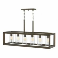 Cheap 👍 Hinkley Lighting Hinkley Rhodes 6-Light Outdoor Linear Chandelier In Warm Bronze ❤️