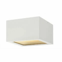 Best Pirce 🎁 Hinkley Lighting Hinkley Kube LED Outdoor Flush Mount In Satin White 🔔