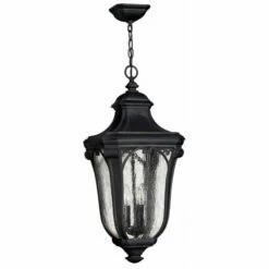 Best deal 🧨 Hinkley Lighting Hinkley Trafalgar 3-Light Outdoor Pendant In Museum Black 🤩