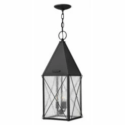 Best Pirce ❤️ Hinkley Lighting Hinkley York 3-Light Outdoor Pendant In Black 😀