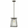 Discount ⭐ Hinkley Lighting Hinkley Burke 1-Light Outdoor Pendant In Oil Rubbed Bronze With Clear 🎁
