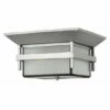 Cheap 🧨 Hinkley Lighting Hinkley Harbor 2-Light Outdoor Flush Mount In Titanium 👏