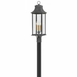 New ⭐ Hinkley Lighting Hinkley Adair 3-Light Outdoor Post Mount In Aged Zinc 👏