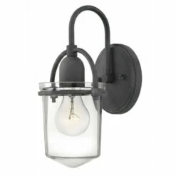 Budget 🧨 Hinkley Lighting Hinkley Clancy 1-Light Sconce In Aged Zinc ⌛