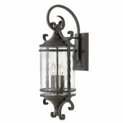 Deals 🛒 Hinkley Lighting Hinkley Casa 3-Light Outdoor Wall Mount In Olde Black With Clear Seedy 🔥