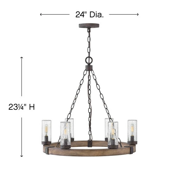 Coupon 🎉 Hinkley Lighting Hinkley Sawyer 6-Light Outdoor Chandelier In Sequoia 🤩 2 Coupon 🎉 Hinkley Lighting Hinkley Sawyer 6-Light Outdoor Chandelier In Sequoia 🤩 - Image 2