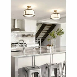 Best deal 🌟 Hinkley Lighting Hinkley Charlotte 3-Light Semi-Flush Mount In Brushed Caramel - Small 🛒