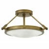 Wholesale 🥰 Hinkley Lighting Hinkley Collier LED Semi-Flush Mount In Heritage Brass 😍