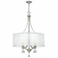 Best deal 👏 Hinkley Lighting Fredrick Ramond Four Light Chelier Mime Brushed Nickel - One Size ✨