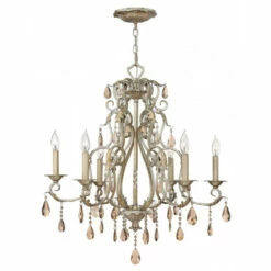 Cheap 🎉 Hinkley Lighting Hinkley Carlton 6-Light Chandelier In Silver Leaf 🧨