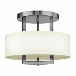 Buy 🛒 Hinkley Lighting Hinkley Hampton 3-Light Semi-Flush Mount In Antique Nickel 🧨