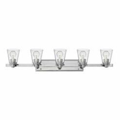 Flash Sale ⭐ Hinkley Lighting Hinkley Avon 5-Light Vanity Light In Chrome With Clear 🎉