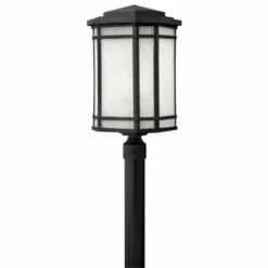Cheap 🥰 Hinkley Lighting Hinkley Cherry Creek 1-Light Outdoor Post Mount In Vintage Black 😀