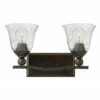 Deals 🔥 Hinkley Lighting Hinkley Bolla 2-Light Vanity Light In Olde Bronze With Clear Seedy ⭐