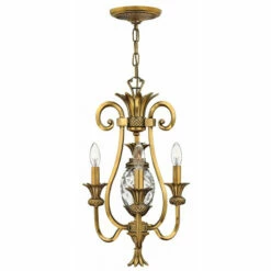 Best Sale 🔥 Hinkley Lighting Hinkley Plantation 3-Light Chandelier In Burnished Brass 🎉