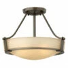 Promo ✔️ Hinkley Lighting Hinkley Hathaway LED Semi-Flush Mount In Olde Bronze ✨